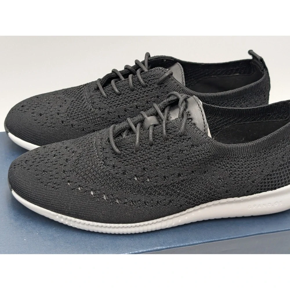 Cole Haan Sneakers Womens 6.5 Black 2.Zerogrand Stitchlite Oxford W11511 Knit‎